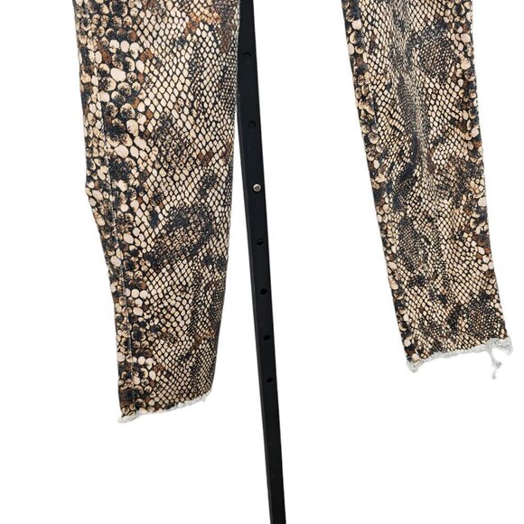 Free People We The Free Womens High Waist Denim Leggings Snake Skin Size 26 - Picture 9 of 11